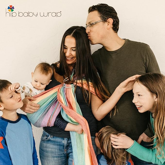 Hip Baby Wrap Ring Sling Baby Carrier for Infants and Toddlers - Beautiful, 100% Soft Cotton Baby Wraps Carrier for Babies 8-35 lbs - Perfect Baby Shower Gifts Moms and Dads - Nursing Cover (Autumn)