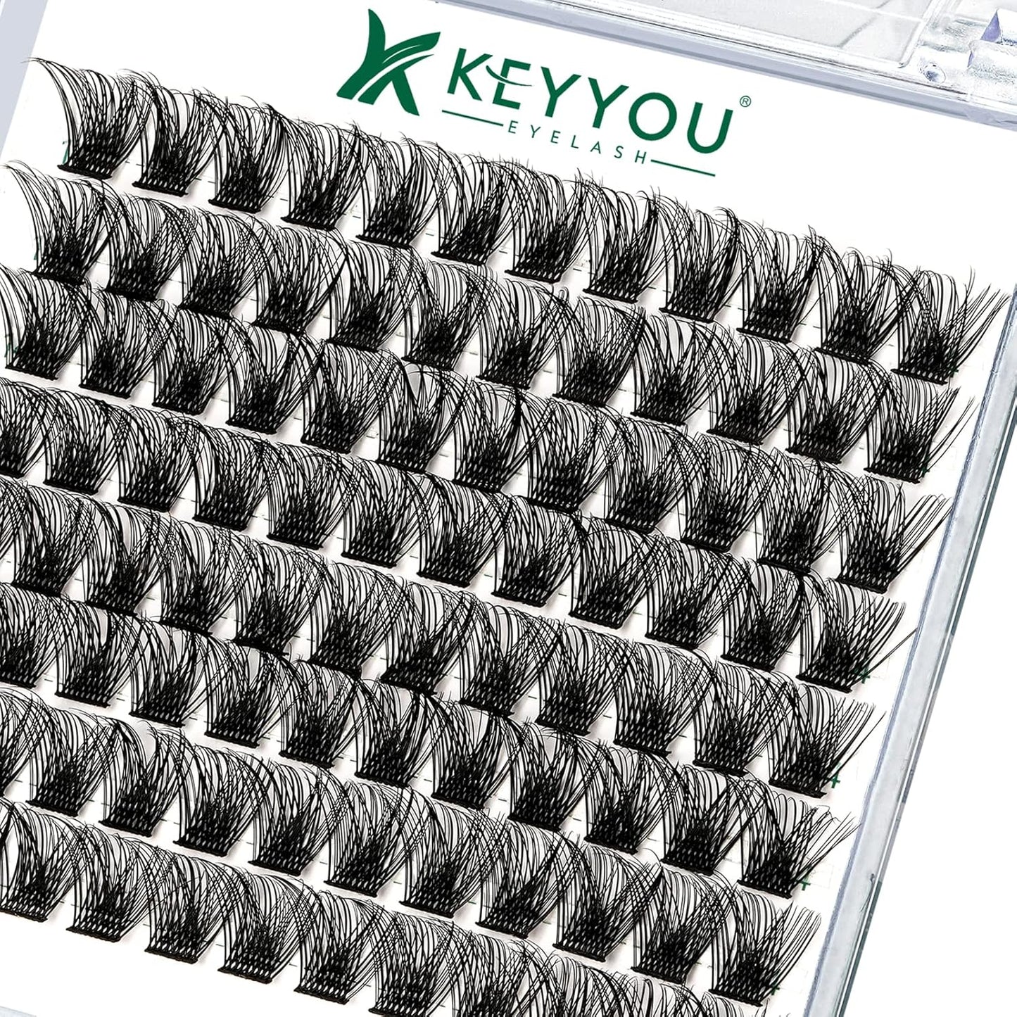Lash Clusters 96pcs Individual Lashes Y03 D Curl 12mm Cluster Lashes KEYYOU Volume Wispy Lash Extension Soft&Comfortable Easy DIY at Home(Y03 D-12mm)