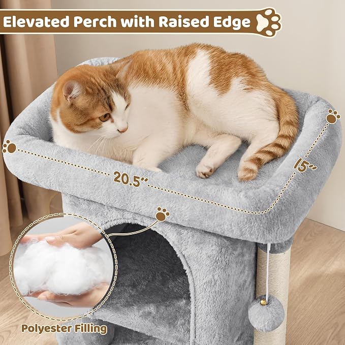 Yaheetech 23.5in Cat Tree Tower, Cat Condo - Image 5