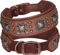 PET ARTIST Upgrade Padded Leather Dog Collar, 2 inch Wide Genuine Leather Dog by PETARTIST