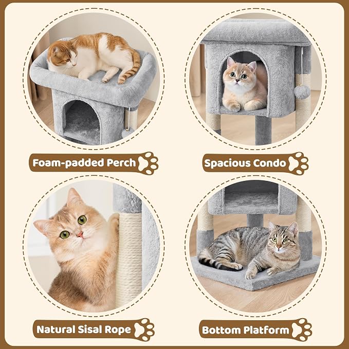 Yaheetech 23.5in Cat Tree Tower, Cat Condo - Image 4