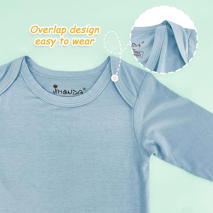 Jimonda Bamboo Baby Bodysuit Long Sleeve Infant Romper Soft Boy Girl Unisex Newborn Clothes One Piece Outfits Summer Fall