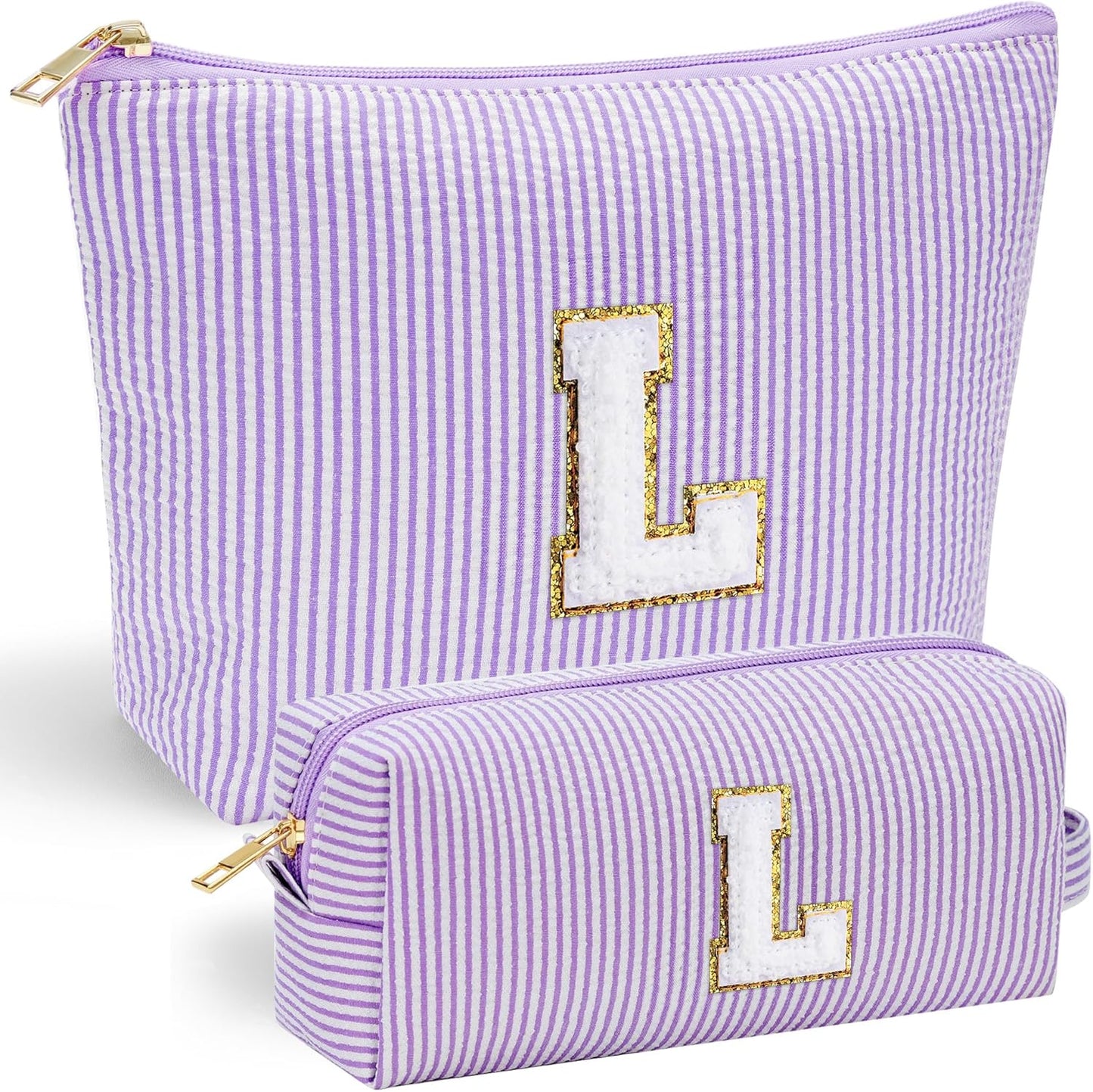 YOOLIFE Birthday Gifts for Women - Birthday Gifts Idea for Her Friends Female Teacher | Personalized Cute Makeup Bag for Women Girlfriend | Cosmetic 2 Pieces Toiletry Makeup Pouch Mothers Day Gifts L