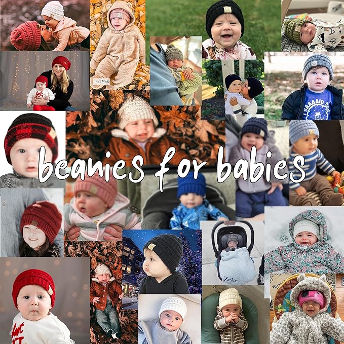 Funky Junque Baby Winter Hat – Cute Newborn Hats, Cozy Warm Infant Beanie, Soft Knit Stocking Stuffer for Babies 0–12 Months
