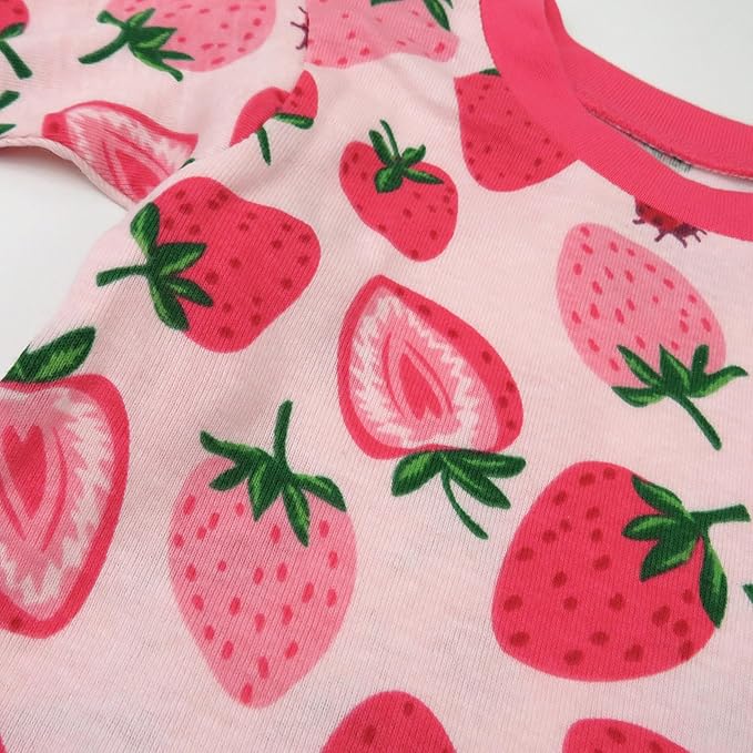 HonestBaby 4 Piece Pajamas Sleepwear Pjs 100% Organic Cotton for Infant Baby and Toddler Boys, Girls, Unisex