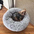 Calming Donut Dogs Beds for Small Dogs Washable, 19inch Fluffy Round Puppy Bed by nononfish