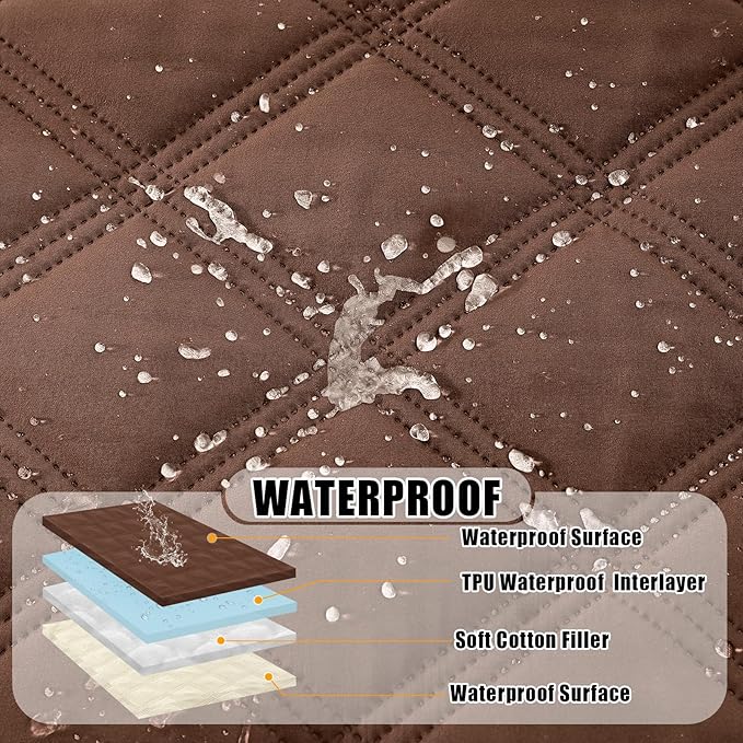 Smiry Waterproof Dog Bed Cover Blanket 52x82, Soft Reversible Pet Blanket - Image 2