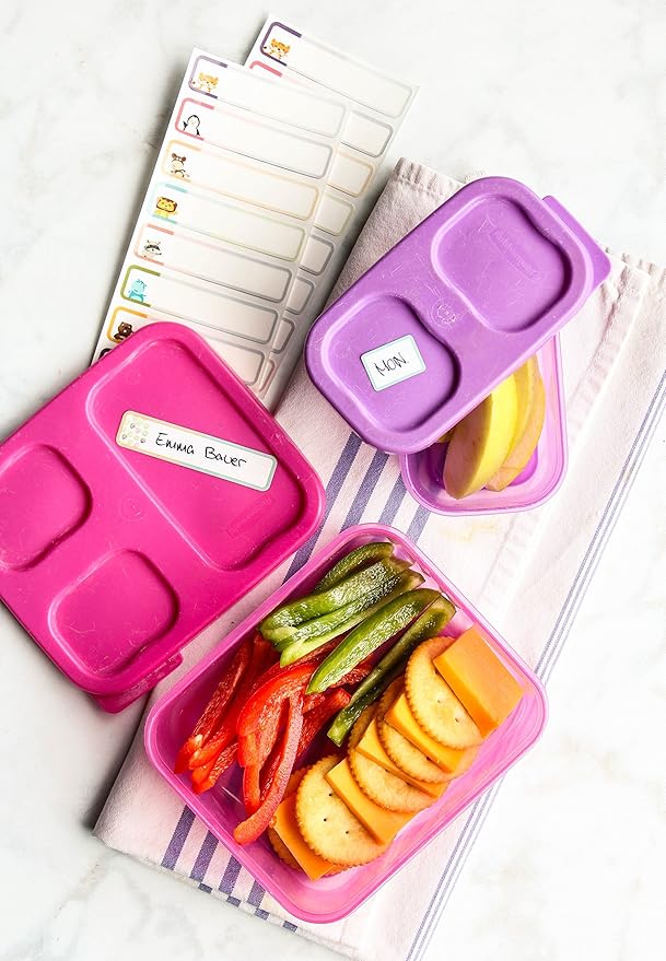Bottle Labels, Write-On, Self-Laminating, Waterproof Kids Name Labels for Baby Bottles, Sippy Cup for Daycare School, Dishwasher Safe (Variety Pack, Set of 2)
