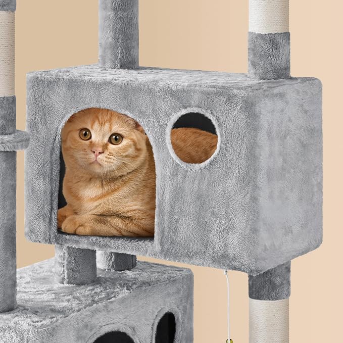 Yaheetech 64.5in Extra Large Multi-Level Cat Tree Kittens Play House Condo - Image 5