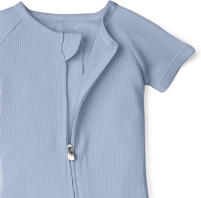 Loulou Lollipop Tencel Lyocell Short Sleeve Zipped Romper