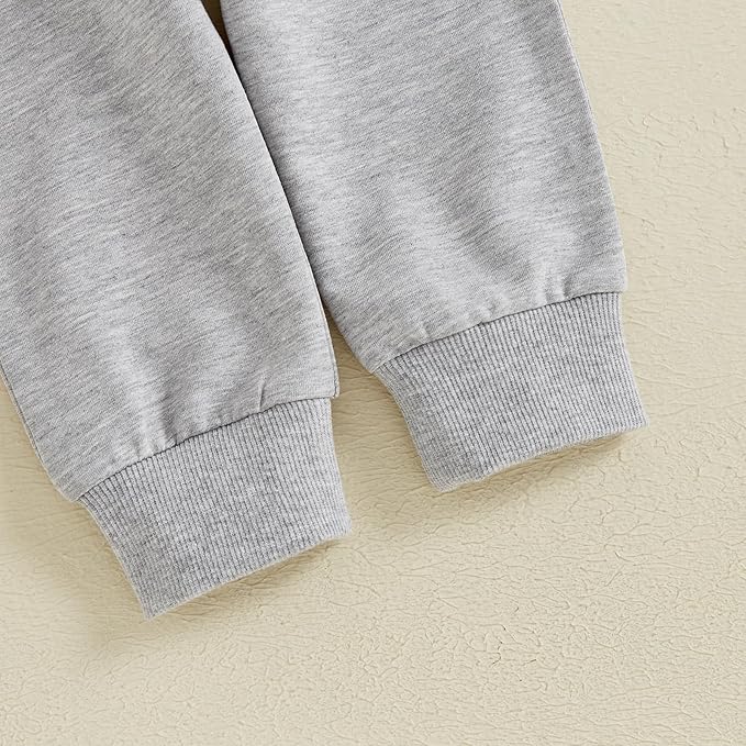 Toddler Baby Boy Fall Winter Outfit Long Sleeve Letter Print Sweatshirts and Jogger Pants Infant Boy Clothes