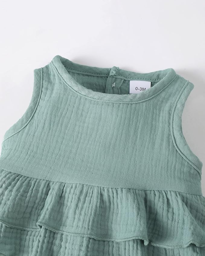 Renotemy Newborn Infant Baby Girl Clothes Rompers Summer Jumpsuits Short Sleeve Romper Infant Baby Clothes Girl