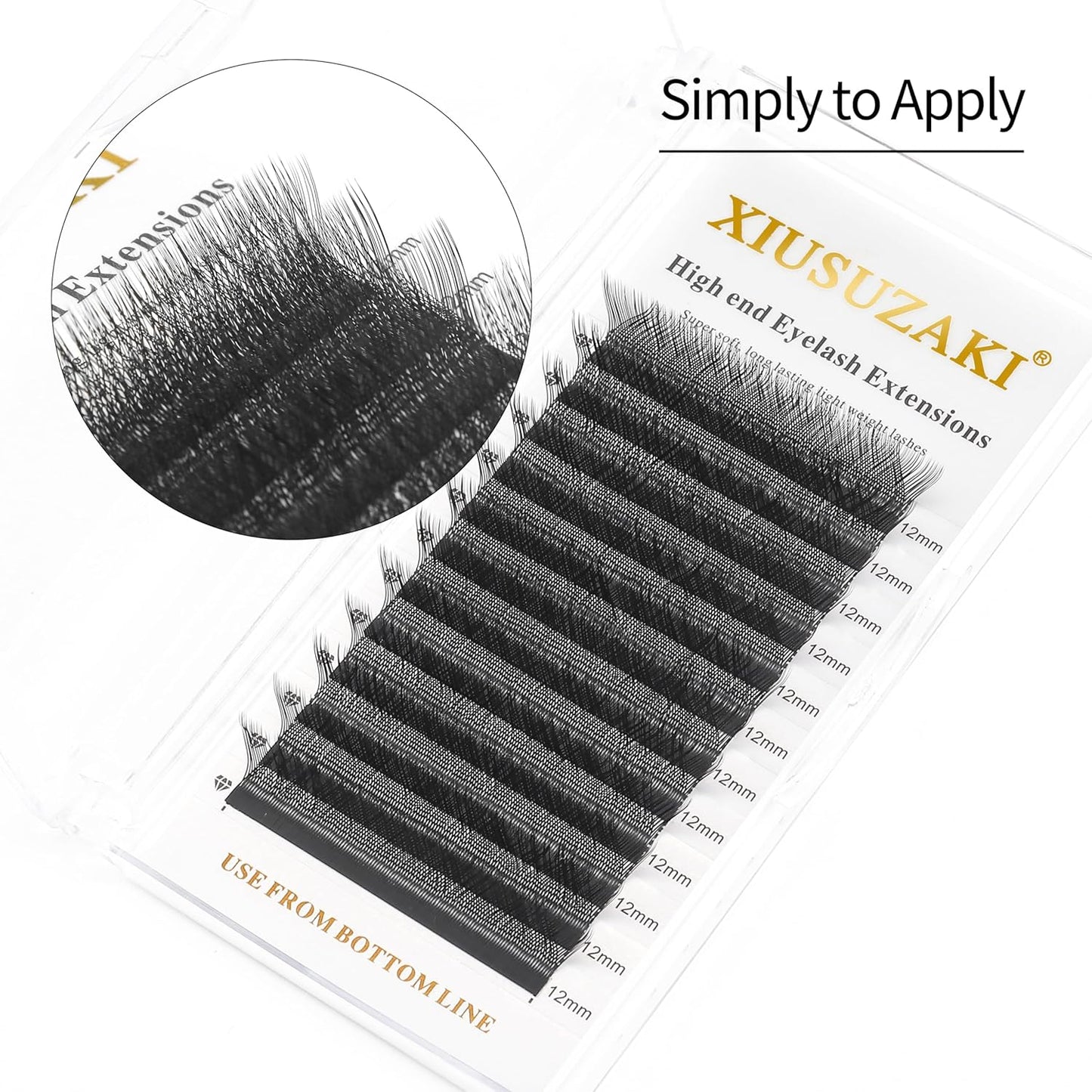 W Lash Extensions 4D Eyelash Extensions W Shape 0.07mm Thickness L Curl 15mm Premade Fans W Lashes Individual Lashes Matte Black 12 Rows False Eyelashes Volume Lashes(W-4D-0.07-L,15mm)