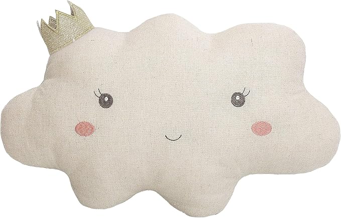 MON AMI Reine Cloud Shaped Throw Pillow – 16x10” Decorative Plush Cushion for Bed, Couch, or Room Décor, Cozy Cloud Accent Pillow, Cute Home Decoration