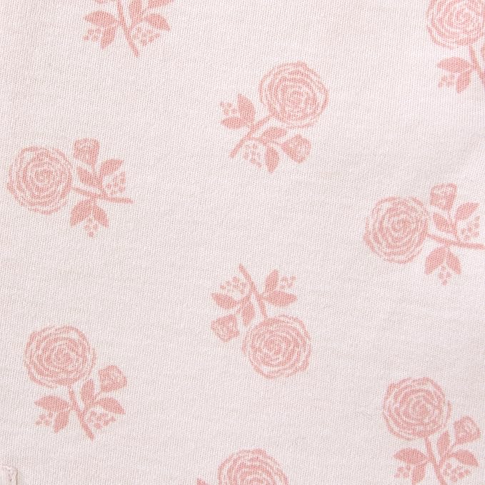 HALO 100% Cotton Sleepsack Swaddle, 3-Way Adjustable Wearable Blanket, TOG 1.5, Watercolor Rose Toss Blush, Newborn, 0-3 Months