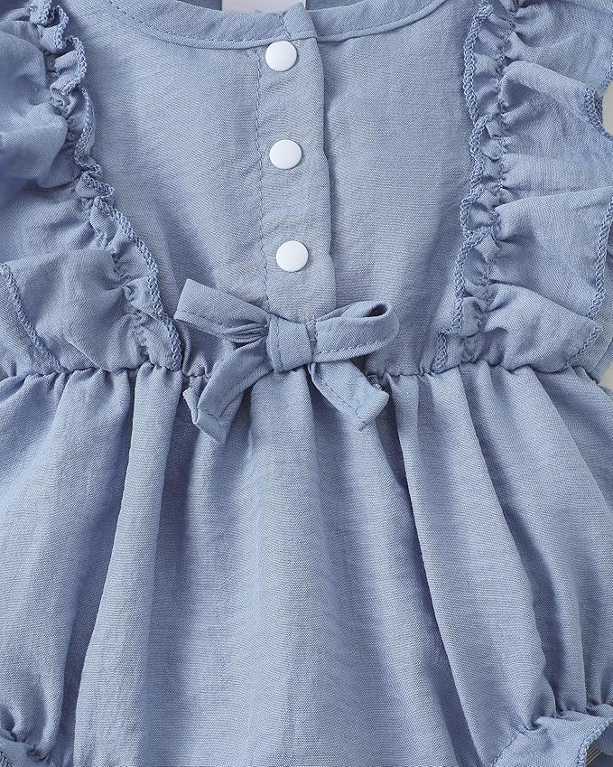 Renotemy Newborn Infant Baby Girl Clothes Rompers Summer Jumpsuits Short Sleeve Romper Infant Baby Clothes Girl